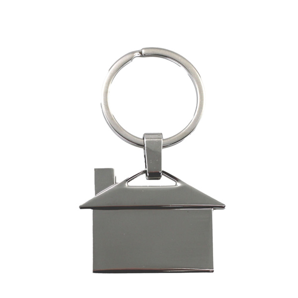 House Shaped Metal Keyring Thumbnail