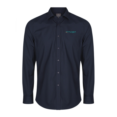 Attvest - Men's Premium Poplin Business Shirt - Slim Fit  No Pocket Thumbnail