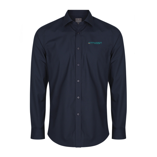 Attvest - Men's Premium Poplin Business Shirt - Slim Fit  No Pocket Thumbnail